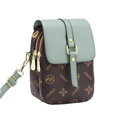 Korean style simple small square bag, fashionable and versatile one-shoulder crossbody bag, trendy mini mobile phone bag for women