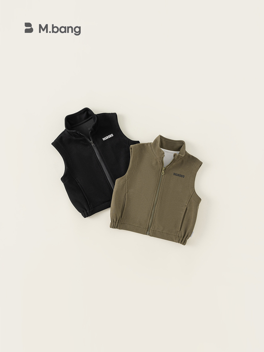 Bangchoan ropa infantil chaleco de calzado de otoño 2025 niños y medianos hombros de caballo cardigans de caballo con cremallera para bebés