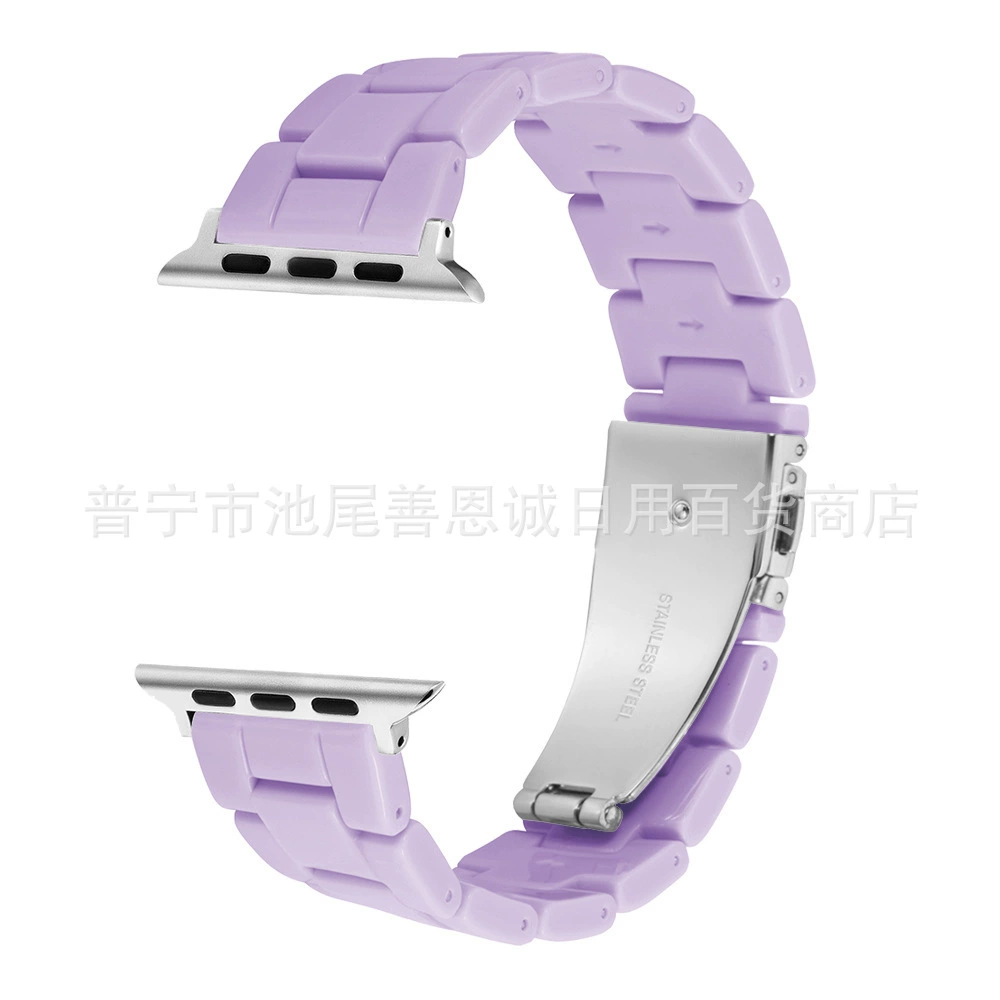Подходит к Apple iWatch7 Galaxy Watch6/20 мм Candy Resin Akliel Sanzhu Sanzhu браслет браслет Glacier