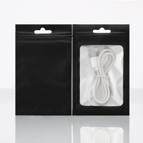 Colored aluminum foil window bone bag frosted yin and yang ziplock bag mobile phone case plastic bag jewelry fishing gear accessories packaging bag