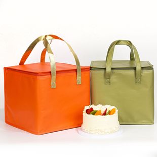 avocado green portable thick aluminum foil waterproof birthday cake insulation bag takeaway special refrigerator bag design logo