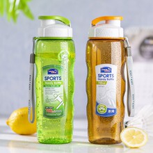 乐扣水杯塑料户外随手杯ins运动水壶学生水瓶带提绳耐摔杯子