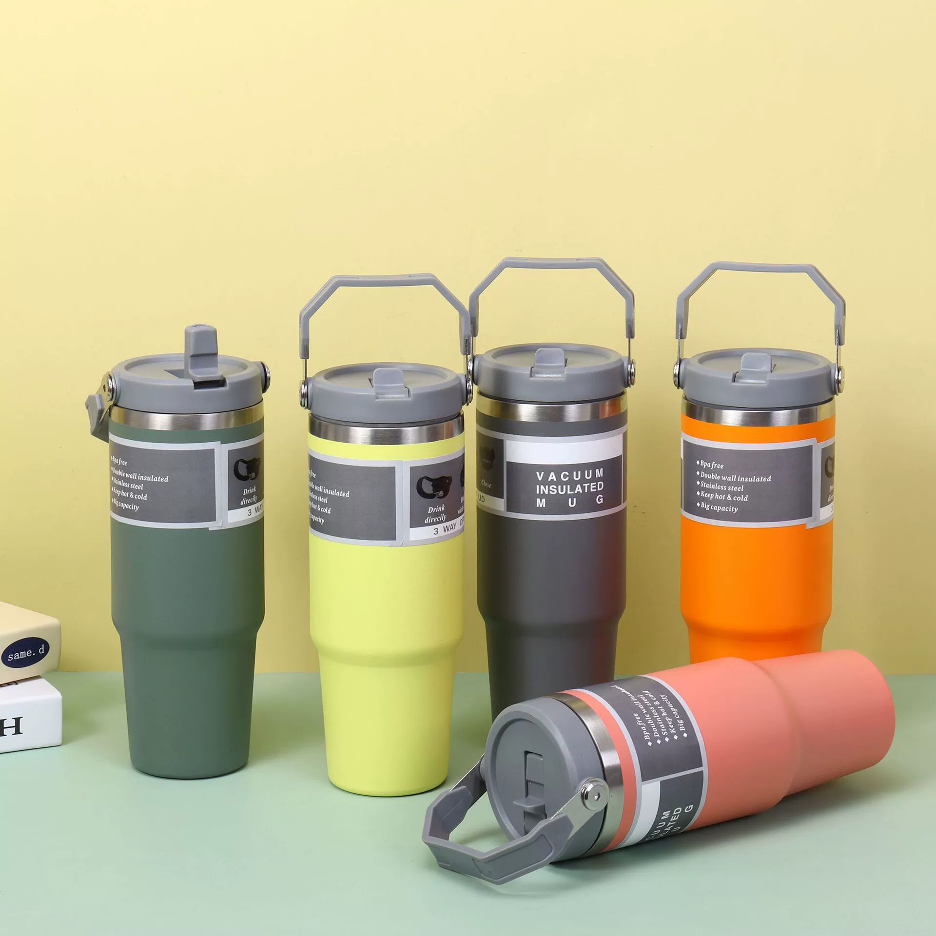 Термокружка 30 унций из нержавеющей стали 304, изолированная, для кофе, для автомобиля, спортивная, портативная, креативный подарок