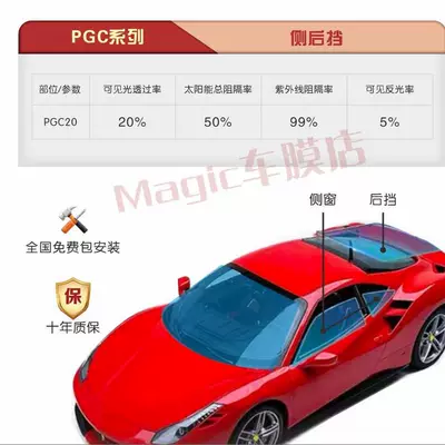 Automotive Film Vehicle Film, Heat Insulation and Sun - default-item-side-and-rear-film-pgc20