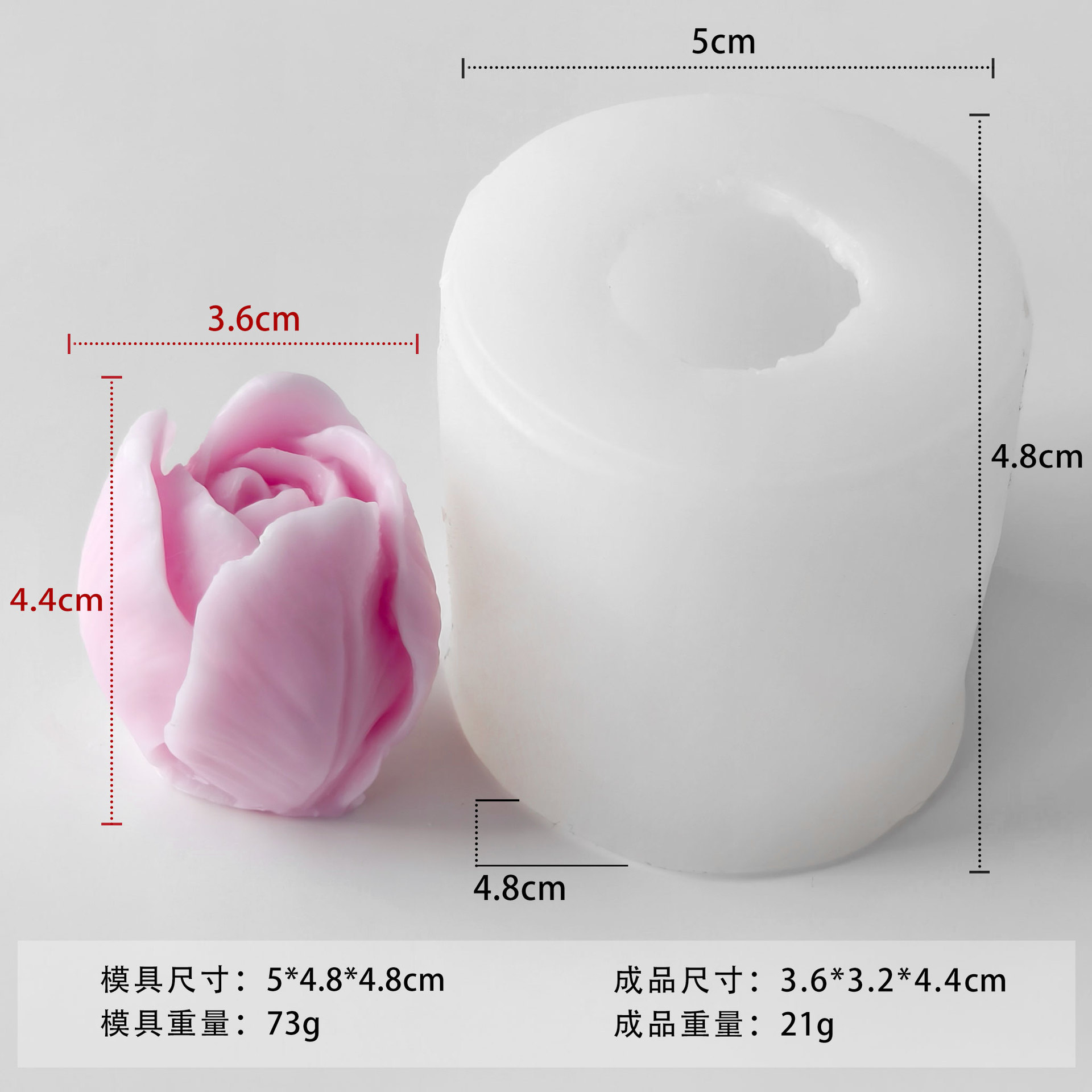 Jiahuimei flor aromaterapia vela molde de silicona DIY pétalo fragancia piedra hecha a mano jabón yeso epoxi herramienta abrasiva