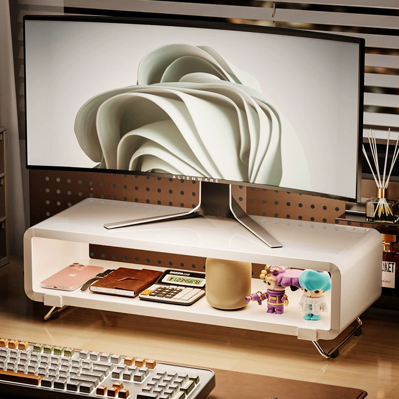 Монитор увеличен, настольный компьютер, настольный компьютер, настольная стойка, настольный стол, ноутбук, приподнятая кронштейн