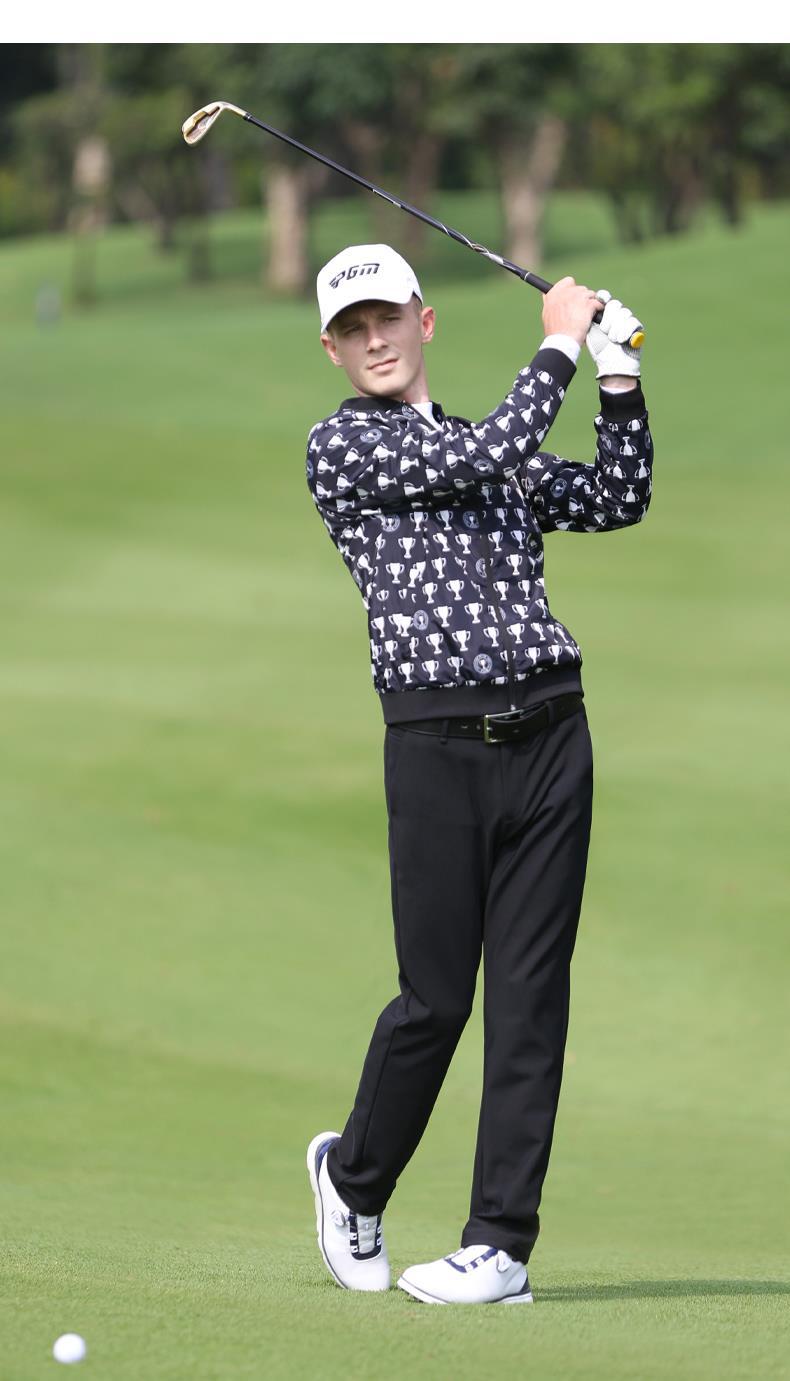 Quần thể thao golf nam dài ống suông vải co giãn PGM — KUZ136-Màu đen, KUZ136-màu xanh hải quân, KUZ136-màu trắng, KUZ136-màu đỏ chi tiết 7