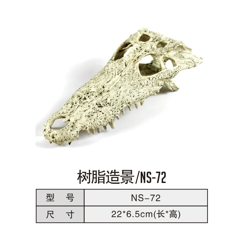 Динозавр череп коробка для кормления амфибия коробка приют дом ящерица дворец украшение ландшафтный дизайн Смола маленькие украшения