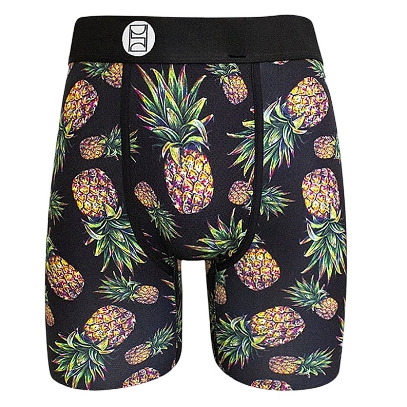 Marca de moda PSD seda de hielo pantalones cortos de poliéster pantalones de playa estampados anime deportes cómodos correr bóxer calzoncillos para hombres