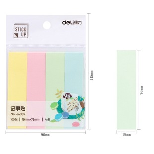Deli 66307 Post-It Notes Студенческий тест Бумага Классификация Офисные документы Маркировка Наклейки