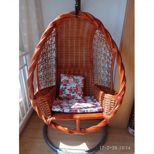 New Hanging Chair Adult Bird's Nest Rattan Hanging Basket Twisted Rattan Real Rattan Indoor and Outdoor Rocking Chair Twisted Rattan Book Newspaper