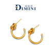 Earrings stainless steel, European style, simple and elegant design, 750 sample gold