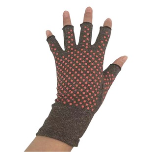 Factory explosion joint pressure health care gloves hemp gray half finger gloves physiotherapy rehabilitation hemp gray Dispensing Gloves