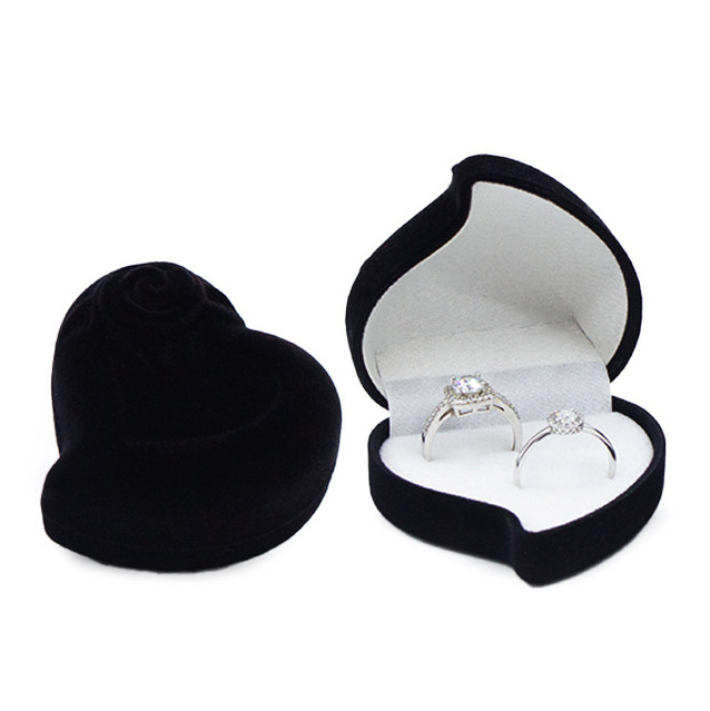 Caja de anillo de flores de corazón de melocotón torcido, caja de anillo de corazón de melocotón, caja de joyería, caja de joyería, caja de almacenamiento de joyería