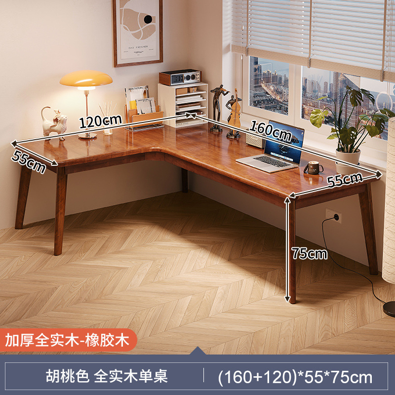 Escritorio Hogar Esquina de madera maciza Esquina Dormitorio en forma de L Estudio Oficina Apartamento pequeño Trabajo Computadora de escritorio Mesa grande