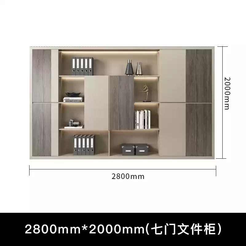 Librería de oficina, archivador, mueble de oficina para jefe, estilo ligero de lujo, mueble de oficina ejecutivo multifuncional de madera maciza al por mayor