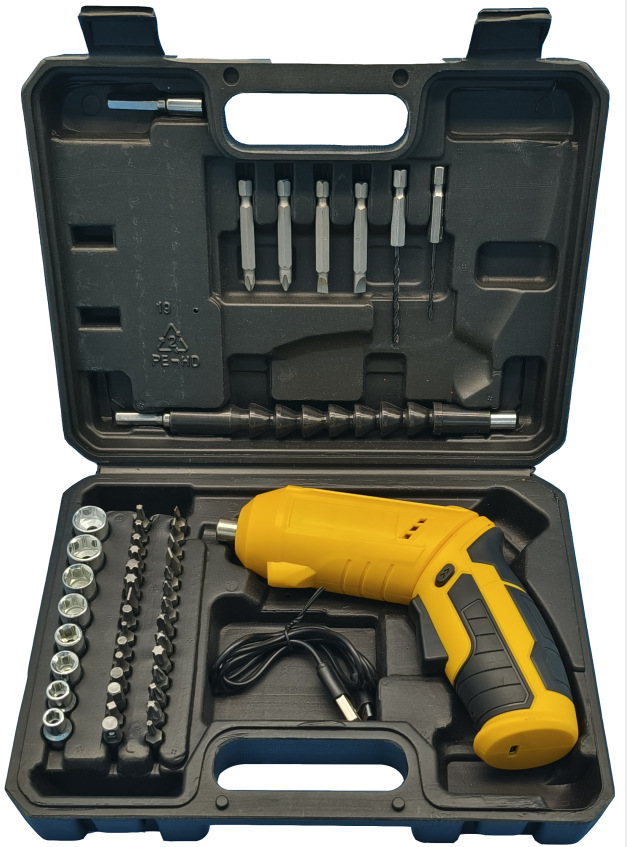 Fresco estándar fábrica al por mayor gran par USB recargable destornillador QD-CS003 mango giratorio destornillador eléctrico