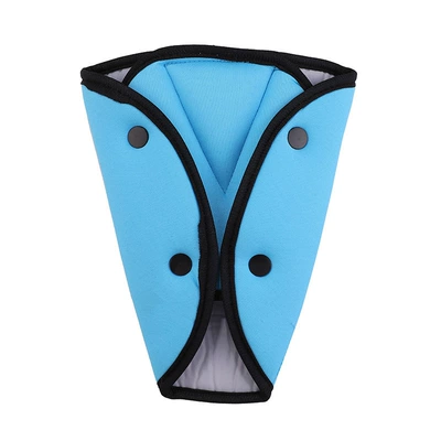 Safety Belt Adjuster Anti-Neck-Strangling – Seat belt shoulder pad - blue-universal-for-all-vehicles