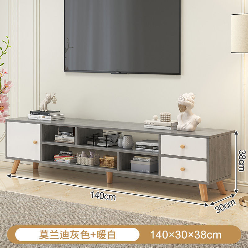 Gabinete de televisión nórdico pequeño tipo de casa sala de estar ligera lujoso moderno simple gabinete de piso de alquiler de casa puede retráctil gabinete de televisión