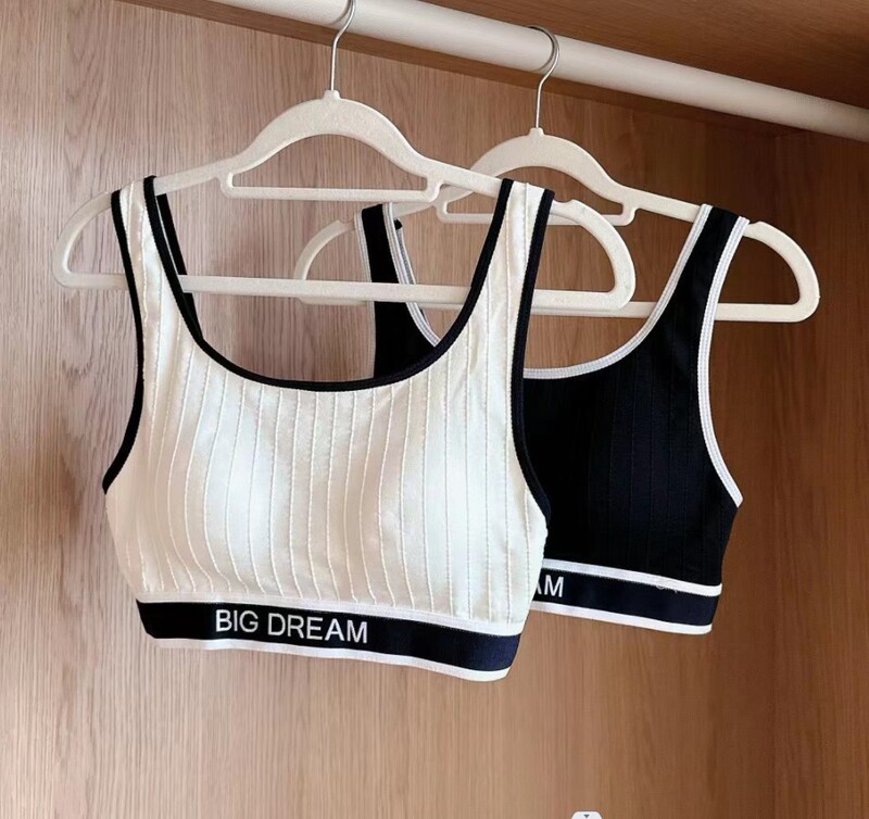 BL2350 American sports vest suit fixed Cup underwear youth girl letters fashion outerwear matching bra