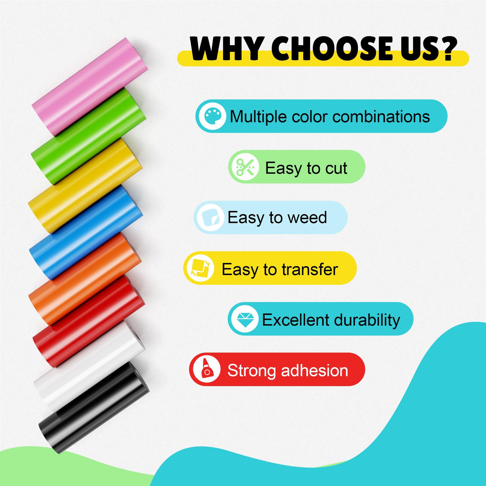 Likcut乙烯基贴纸PVC儿童手工DIY服装烫印礼物切割机刻字材料批发