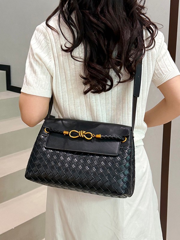 Bolsas de tejido de tendencia transfronteriza mujeres 2026 nuevo nicho ligero de lujo de hombro de mujer bolsas de viaje retro