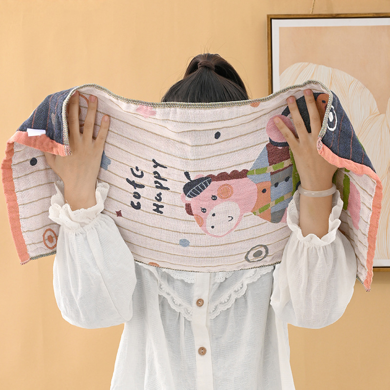 Class a Pure Cotton Gauze Cartoon Towel Household Absorbent Lint-Free Adult and Kidsren's Bath Towel Pure Cotton Face Wash Special Class a Pure Cotton Gauze Cartoon Towel Household Absorbent Lint-Free Adult and Kidsren's Bath Towel Pure Cotton Face Wash Special