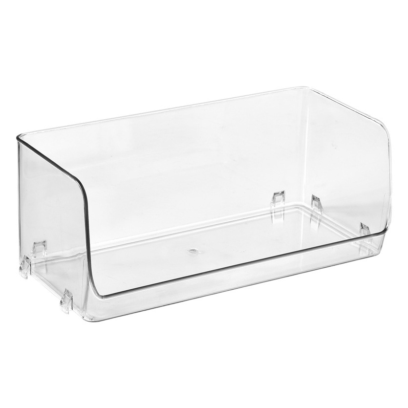 Transparente estilo simple caja de almacenamiento de escritorio cosméticos cuidado de la piel estante baño cocina caja de almacenamiento apilable