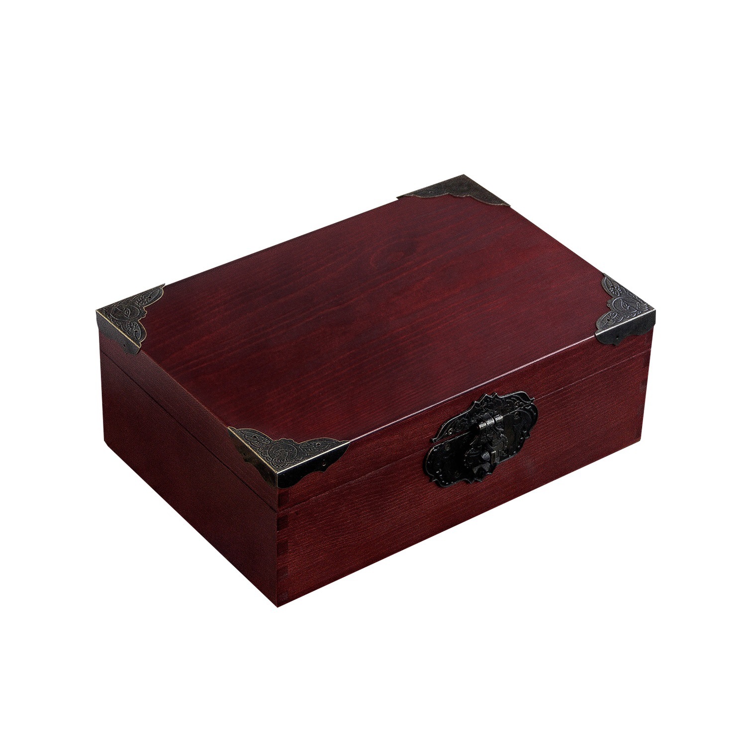 Retro wooden wooden box from natural wood