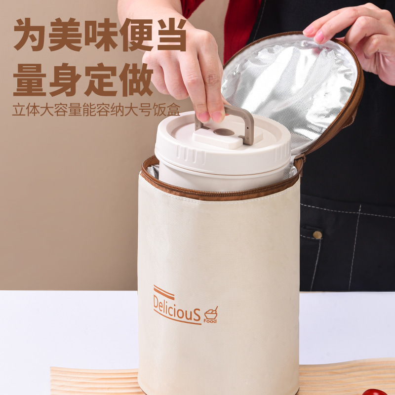 Portátil Bolsa de aislamiento de almuerzo picnic al aire libre papel de aluminio engrosada caja de almuerzo bolsa de gran capacidad de aislamiento térmico bolsa de almuerzo frío