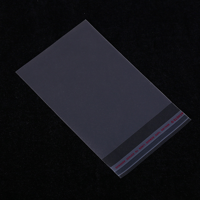 Bolsa OPP autoadhesiva, bolsa de plástico con adhesivo que no se seca, OPP transparente con bordes perforados, bolsa para ropa, bolsa autosellable para libros, engrosada.