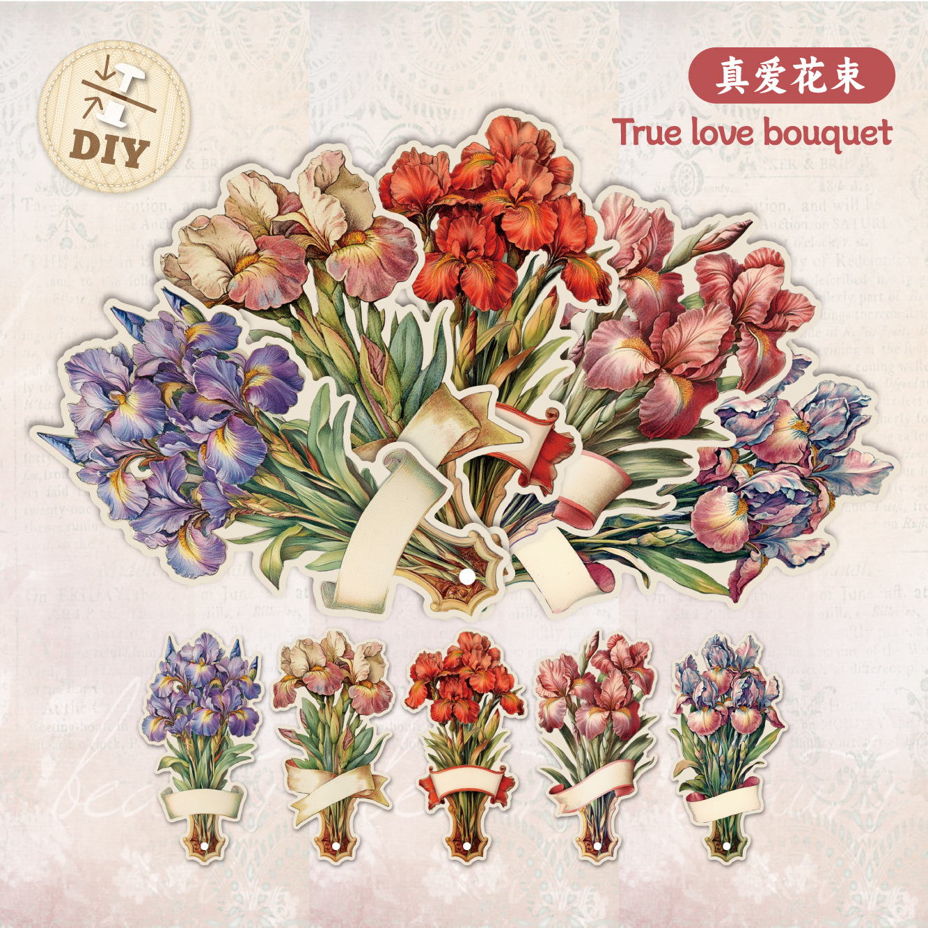 Retro Story Fan Marcador de papel Serie Vido Creatividad retro Material de cuenta manual de forma especial Material de decoración