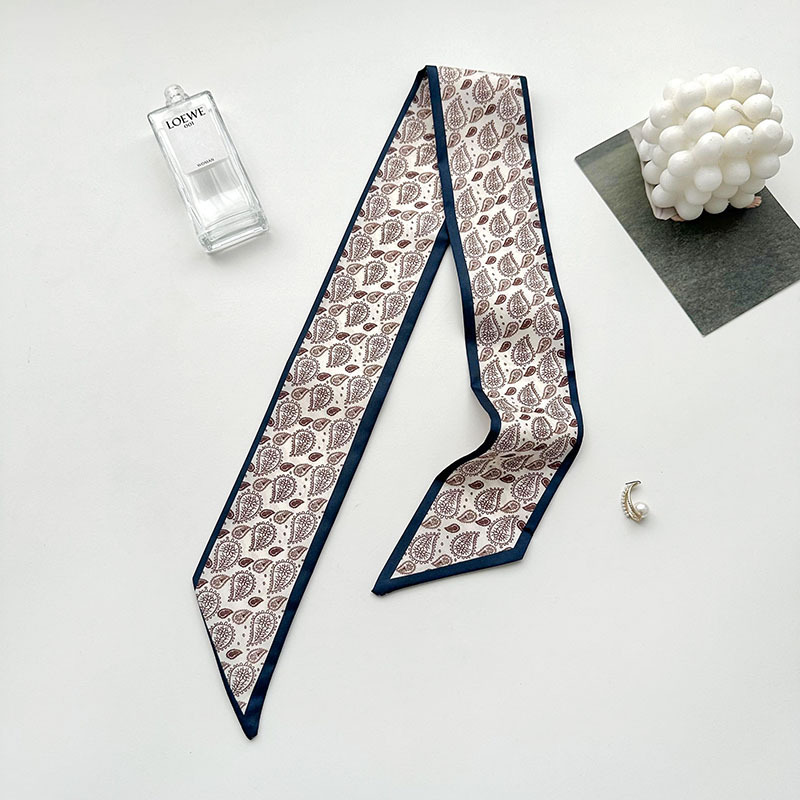 Correa de cabello femenina temperamento coreano retro bufandas de anacaju largo trenzado decoración de cabello correa de pañuelo bufandas de seda multifacé tocado