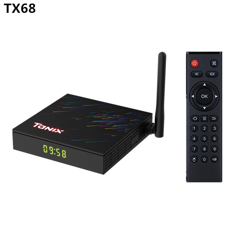 Приставка TX68 H618 Android 12, 0 4 ГБ/32 ГБ 4K HD двухдиапазонный плеер + BT5.0