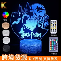 Creative LED night light, touch table lamp, (跨境贸易), 3D, дистанционное управление