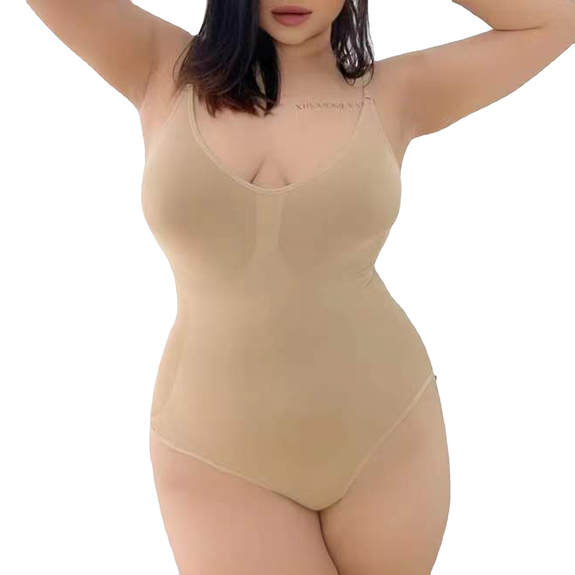 Cross-Border Buttoned Seamless One-Piece Body-Shaping Garments, Large Size Body-Shaping, Tummy-Tightening, Waist-Lifting, Butt-Lifting, Shaping Slimming Garments, Corset