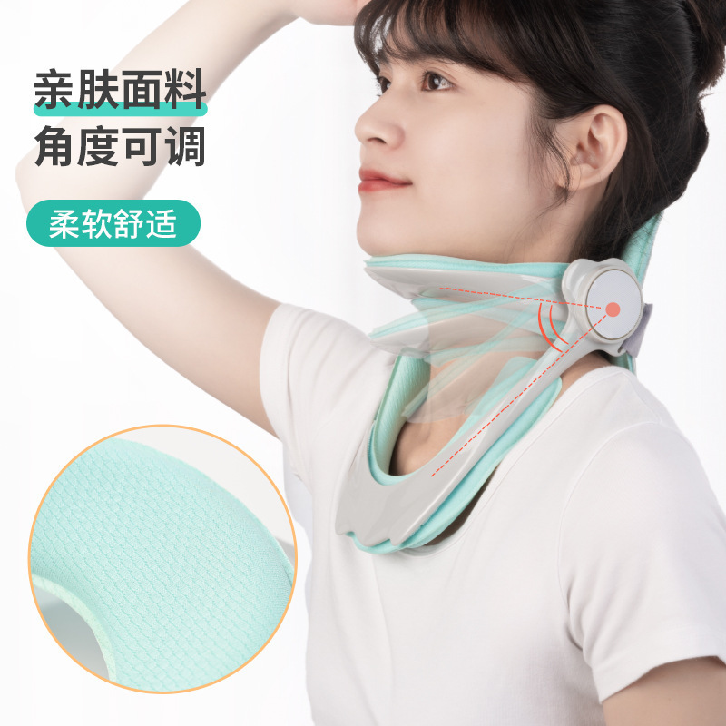 Neck Brace Anti-Bowing Artifact Neck Lifting Cervical Spine Traction Forward Tilt Corrector Support Frame Fixed Home Office