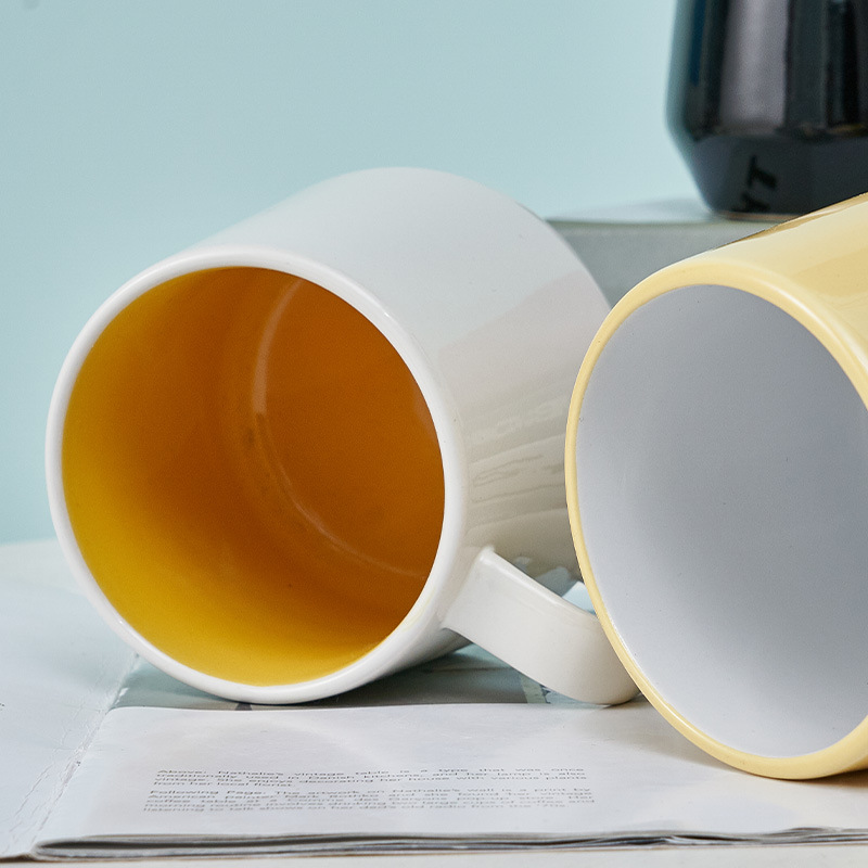 Taza de cerámica nórdico esmalte café leche té desayuno taza agua personalizada gran capacidad simple ins estilo