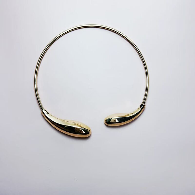 Fashion Designer Neck-Hanging Copper Ring Fashion Accessory Clothing Accessory Foreign Trade Clothing Buckle Necklace Neck Ring