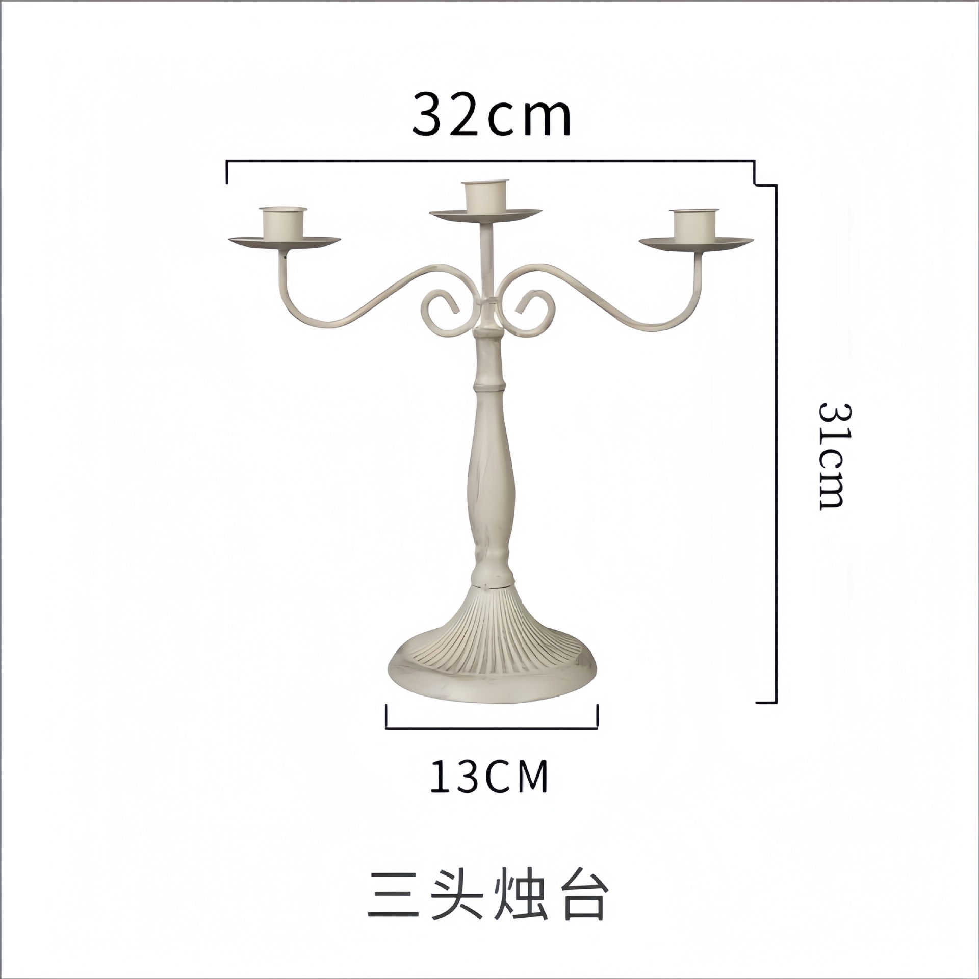 Decoración de candelabro de hierro forjado retro francés, banquete de cumpleaños, mesa de boda, cena romántica a la luz de las velas, accesorios de disparo