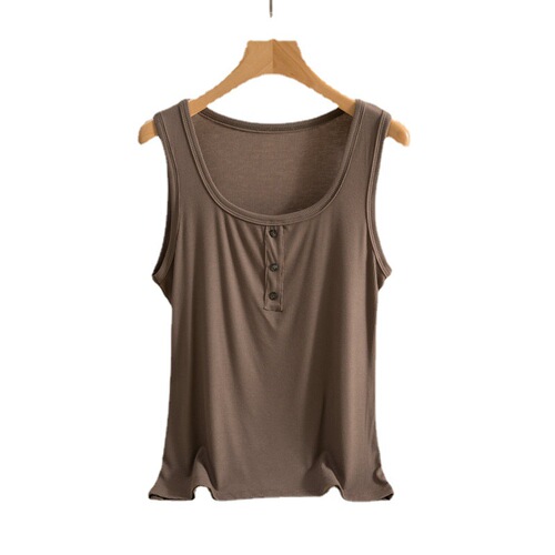 Threaded Strap Bodysuit for Women, Summer Buttoned Non-Slip Outerwear, Versatile, Slimming, White Sleeveless Base Top