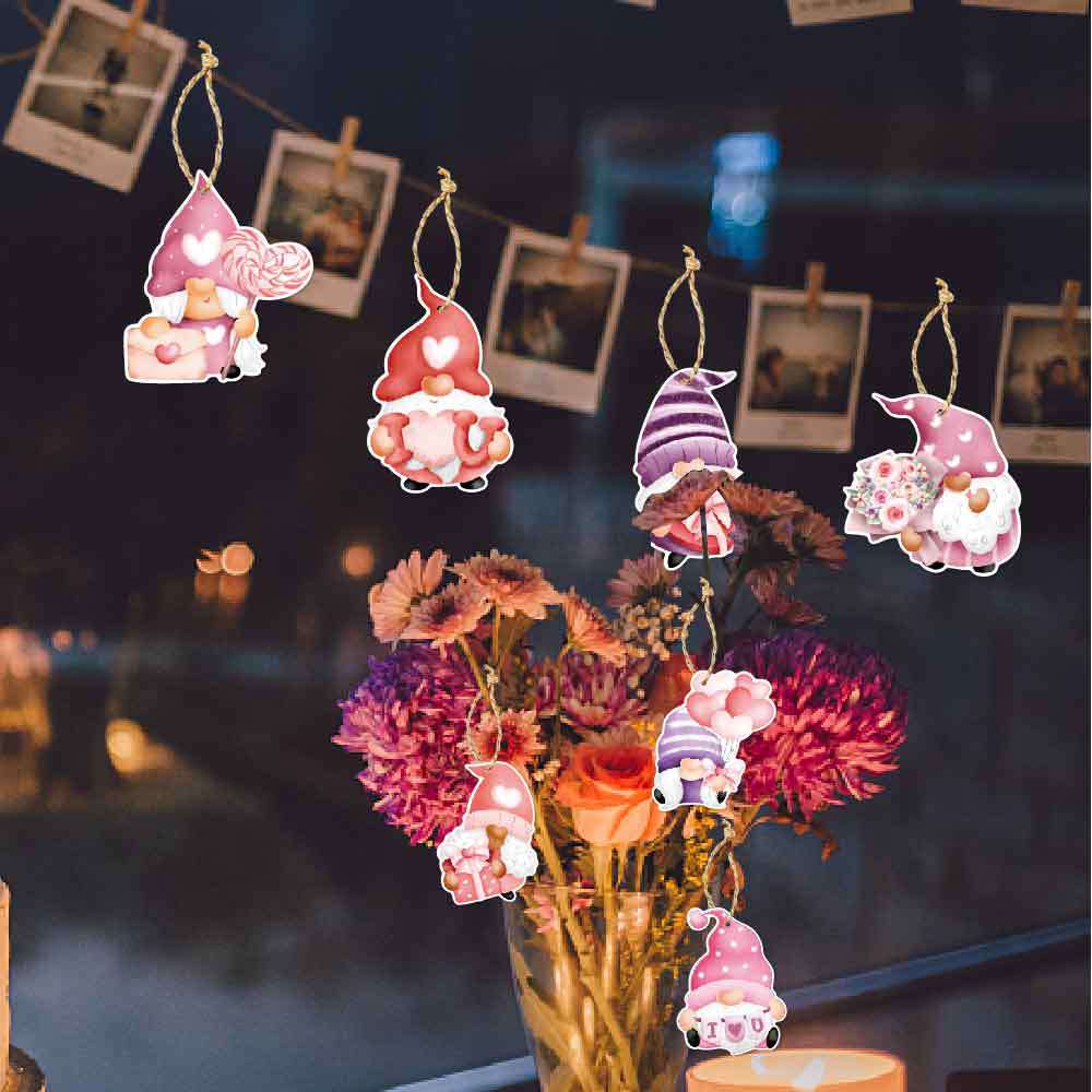 Nuevo Día de San Valentín decoración etiqueta adornos Día de San Valentín regalo decoración enano colgante boda decoración romántica