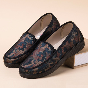 Old Beijing Cloth Shoes 2025 Spring and Autum Women's Shoes Grandma Shoes Middle-Aged and Elderly Mother's Shoes Comfortable Soft-Soled Women's Cloth Shoes