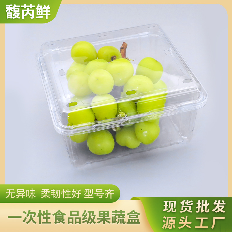 馥芮鲜一次性吸塑包装盒 2斤装果蔬生鲜包装盒透明塑料外卖打包盒