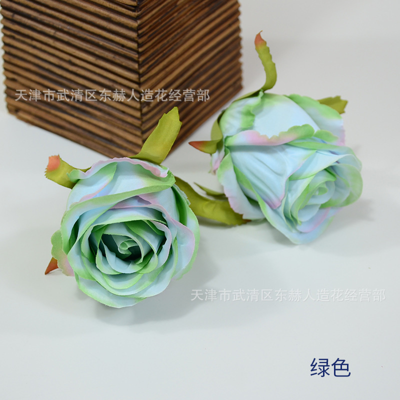 油絵のバラの花の頭のつぼみの芯のバラの花のバラの壁の装飾の手の花の帽子の花はdiyの花輪を作ります。|undefined