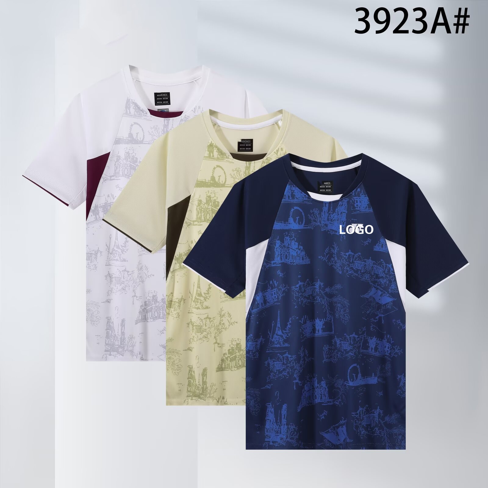 Yy Badminton Uniform Short-Sleeved Women's Summer Quick-Drying Breathable Men's Volleyball Table Tennis Competition Training Team Uniform Basketball