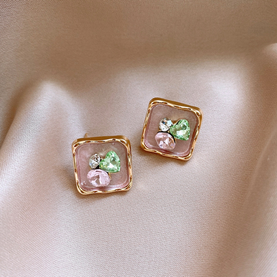 Monet Garden Pintura al óleo Pendientes de perlas de flores de viento Pendientes de lujo ligero de alta calidad Pendientes frescos dulces franceses mujeres