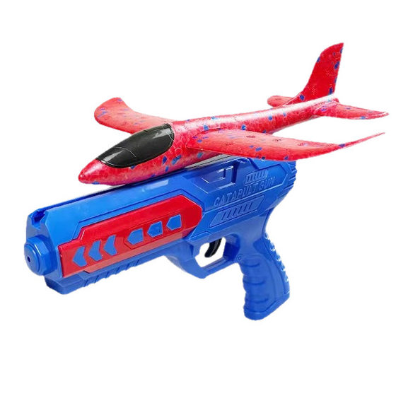 Net red explosion ejection aircraft gun children's toys foam lights aircraft launcher boys and girls wholesale
