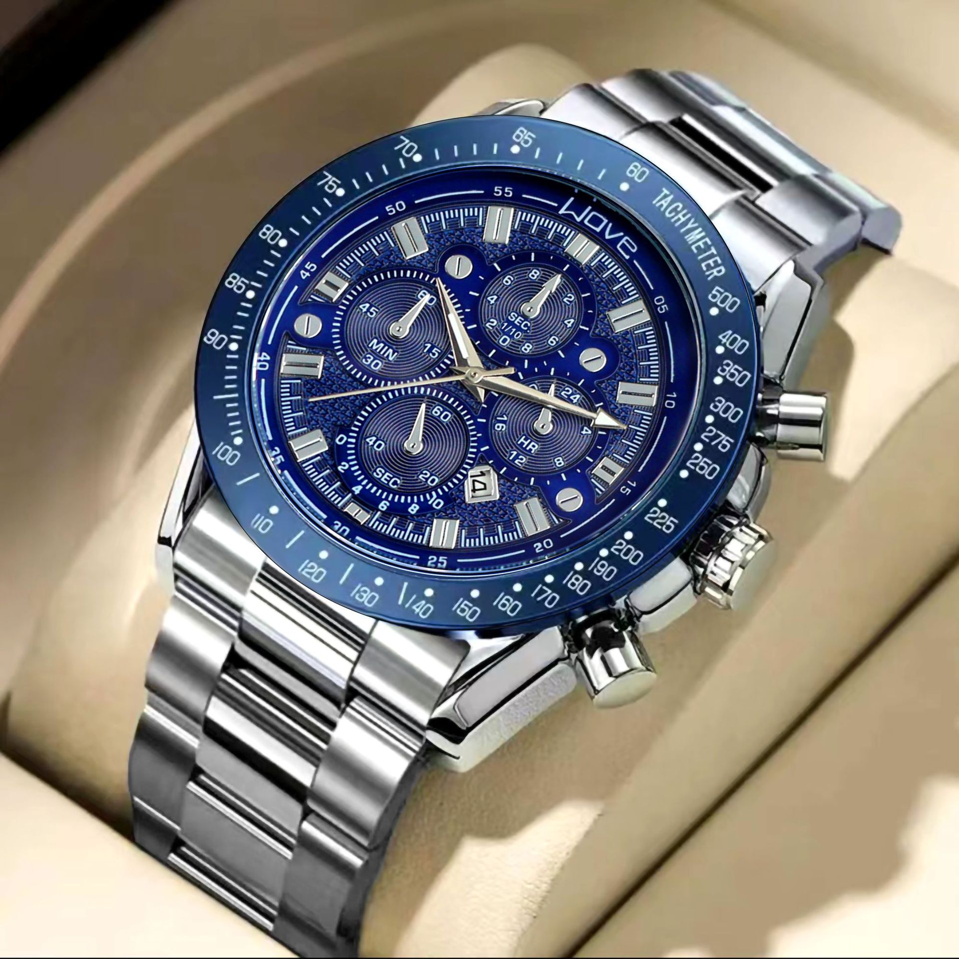 Orologio da uomo al quarzo con cinturino in acciaio e data_voghion.com