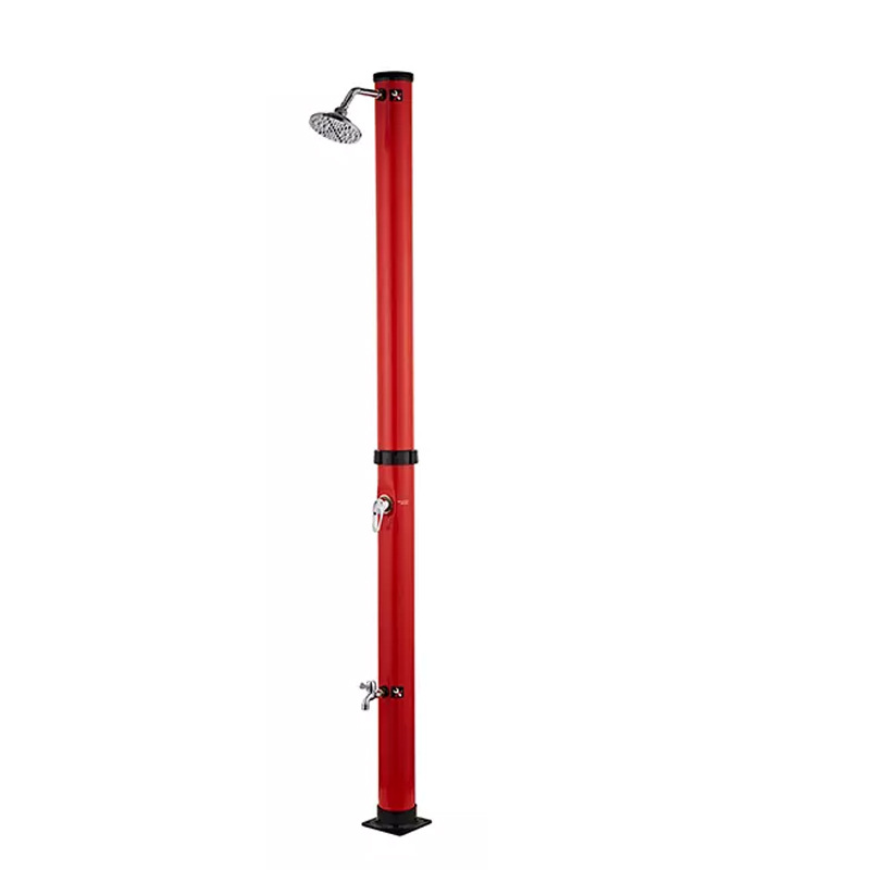 20L columna de ducha solar rojo azul plata negro al aire libre playa surf ducha redonda de calentamiento rápido columna de Ducha